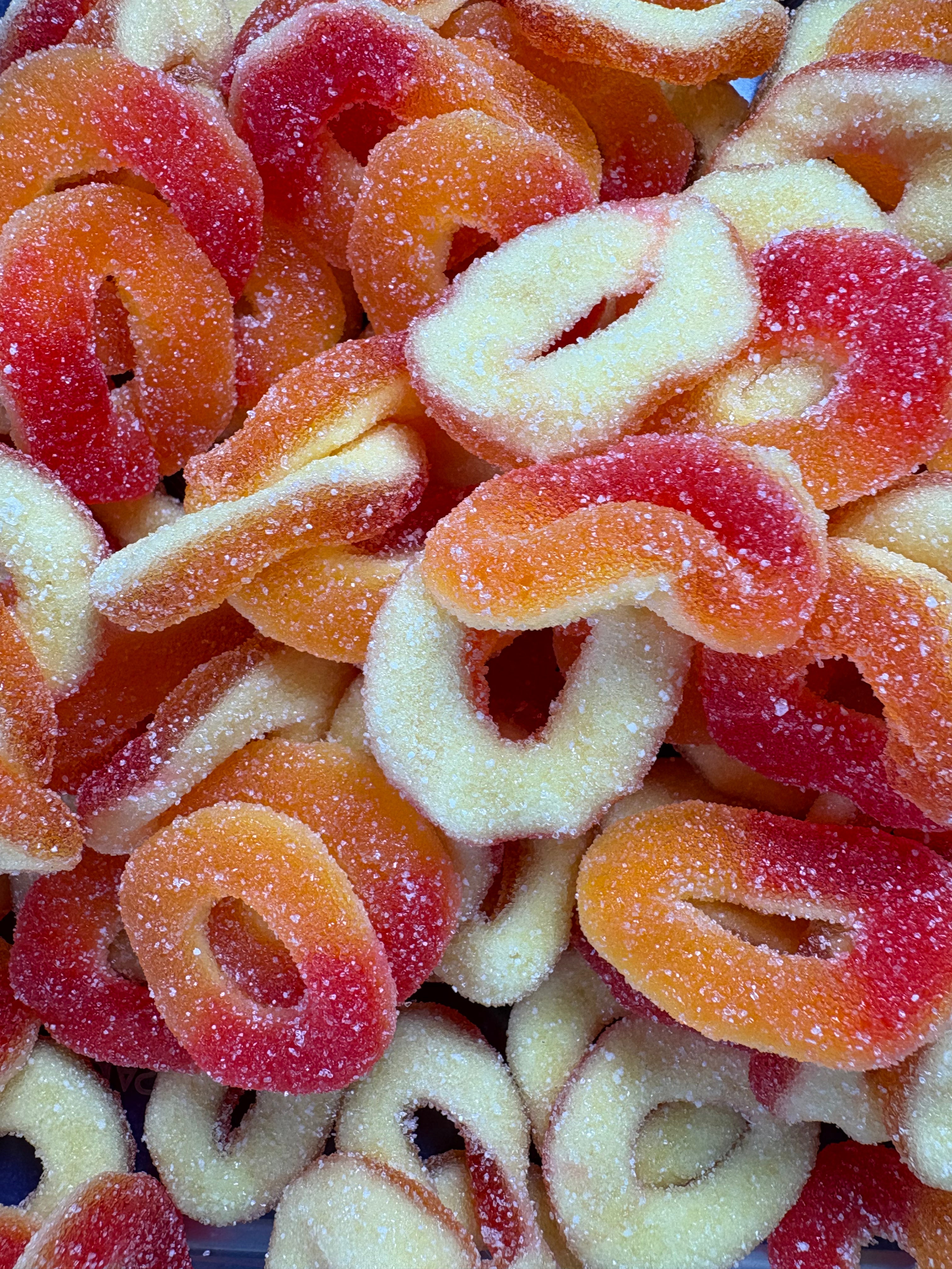 Anneaux sucrés pêche